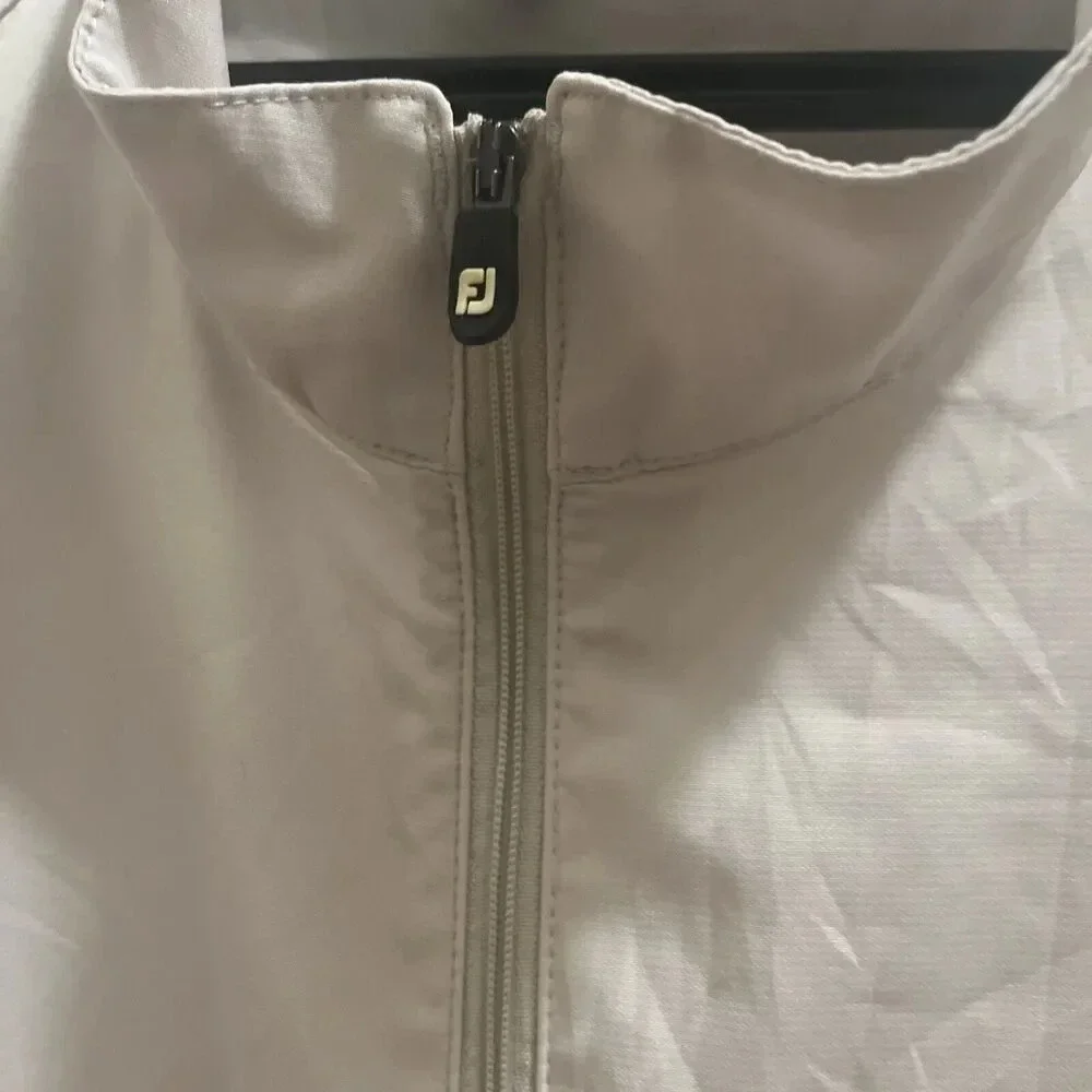 Footjoy Men's Full Zip Golf  Tan  Jacket SZ XL Performance Lightweight  Outdoor